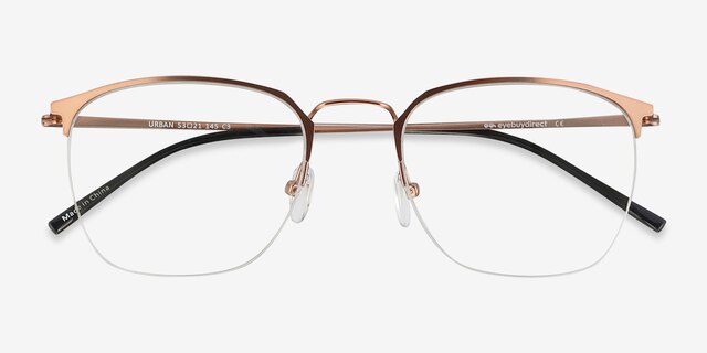 Urban Rose Gold MetalEyeglass Frames from EyeBuyDirect, Closed View
