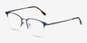 Wings Blue MetalEyeglass Frames from EyeBuyDirect, Angle View