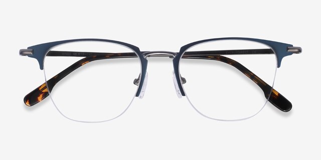 Wings Blue MetalEyeglass Frames from EyeBuyDirect, Closed View