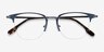 Wings Blue MetalEyeglass Frames from EyeBuyDirect, Closed View