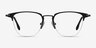 Wings Black MetalEyeglass Frames from EyeBuyDirect, Front View