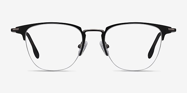Wings Black Metal Eyeglass Frames