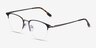 Wings Black MetalEyeglass Frames from EyeBuyDirect, Angle View