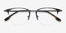 Wings Black MetalEyeglass Frames from EyeBuyDirect, Closed View