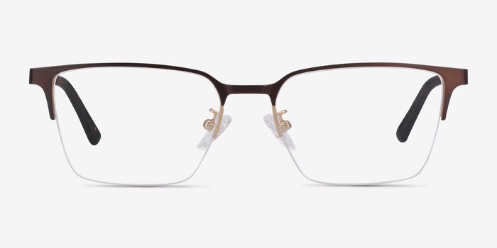 Brink Brown Metal Eyeglass Frames from EyeBuyDirect