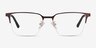 Brink Brown MetalEyeglass Frames from EyeBuyDirect, Front View