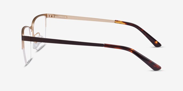 Brink Brown MetalEyeglass Frames from EyeBuyDirect, Side View