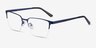 Brink Blue MetalEyeglass Frames from EyeBuyDirect, Angle View