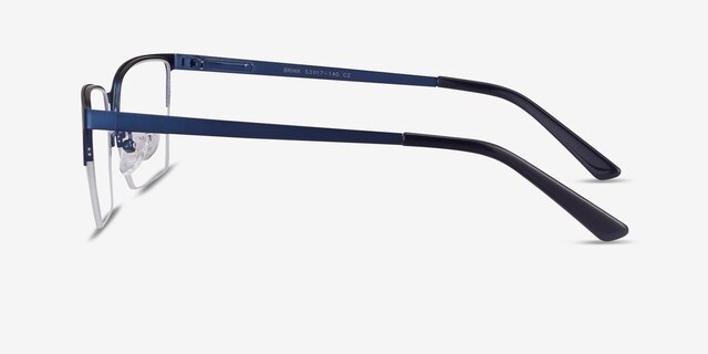 Brink Blue MetalEyeglass Frames from EyeBuyDirect, Side View