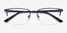 Brink Blue MetalEyeglass Frames from EyeBuyDirect, Closed View