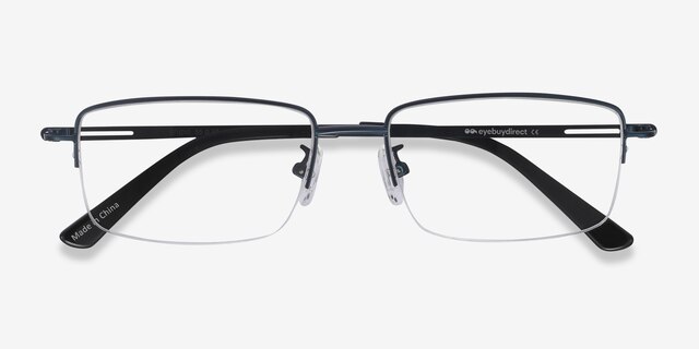 Studio Navy MetalEyeglass Frames from EyeBuyDirect, Closed View
