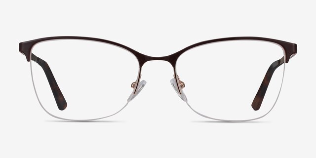 Kira Burgundy MétalMontures de lunettes de vue d'EyeBuyDirect, Vue de Face