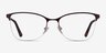 Kira Burgundy MétalMontures de lunettes de vue d'EyeBuyDirect, Vue de Face