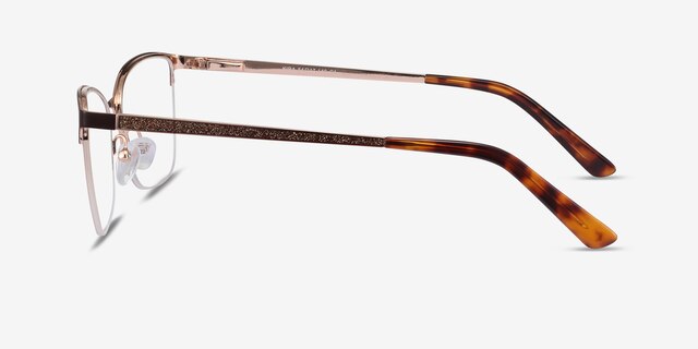 Kira Burgundy MétalMontures de lunettes de vue d'EyeBuyDirect, Vue de Côté