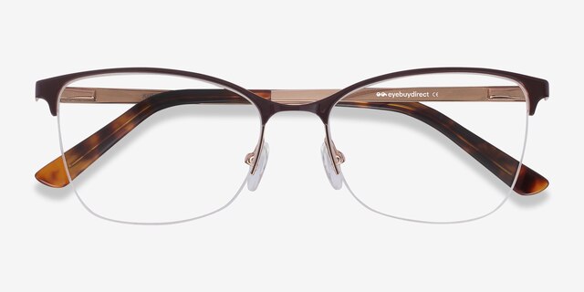 Kira Burgundy MétalMontures de lunettes de vue d'EyeBuyDirect, Vue Rapprochée