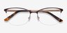 Kira Burgundy MétalMontures de lunettes de vue d'EyeBuyDirect, Vue Rapprochée