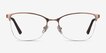 Kira Rose Gold MetalEyeglass Frames from EyeBuyDirect, Front View