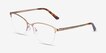 Kira Rose Gold MetalEyeglass Frames from EyeBuyDirect, Angle View