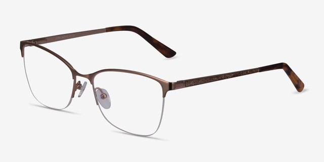 Kira Or rose MétalMontures de lunettes de vue d'EyeBuyDirect, Vue d'Angle