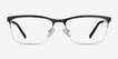 Rally Black MetalEyeglass Frames from EyeBuyDirect, Front View