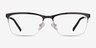 Rally Noir MétalMontures de lunettes de vue d'EyeBuyDirect, Vue de Face
