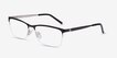 Rally Black MetalEyeglass Frames from EyeBuyDirect, Angle View