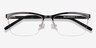 Rally Noir MétalMontures de lunettes de vue d'EyeBuyDirect, Vue Rapprochée