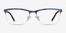 Rally Navy MetalEyeglass Frames from EyeBuyDirect, Front View