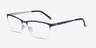 Rally Navy MetalEyeglass Frames from EyeBuyDirect, Angle View