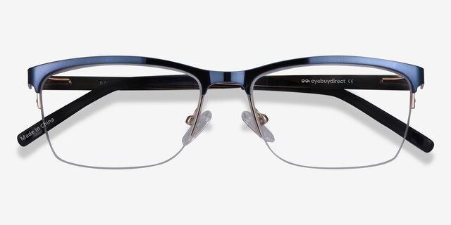 Rally Navy MetalEyeglass Frames from EyeBuyDirect, Closed View