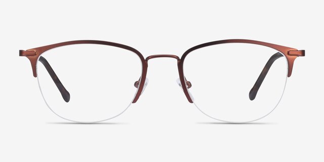 Elise Brun MétalMontures de lunettes de vue d'EyeBuyDirect, Vue de Face
