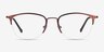 Elise Brun MétalMontures de lunettes de vue d'EyeBuyDirect, Vue de Face
