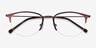Elise Brun MétalMontures de lunettes de vue d'EyeBuyDirect, Vue Rapprochée