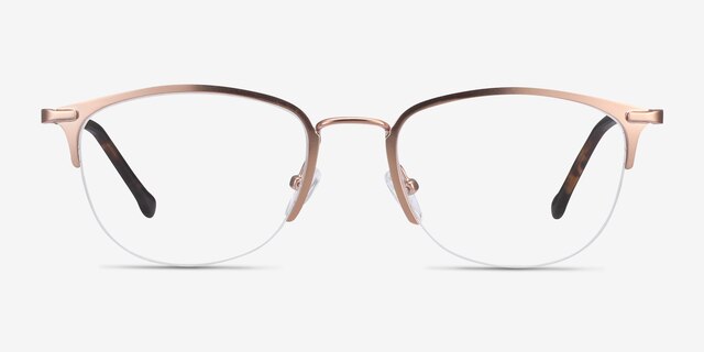 Elise Rose Gold MetalEyeglass Frames from EyeBuyDirect, Front View