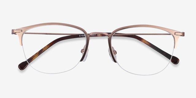 Elise Rose Gold MetalEyeglass Frames from EyeBuyDirect, Closed View
