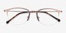 Elise Rose Gold MetalEyeglass Frames from EyeBuyDirect, Closed View