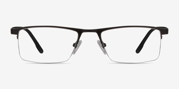 Singapore Matte Black Metal Eyeglass Frames