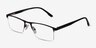 Singapore Matte Black MetalEyeglass Frames from EyeBuyDirect, Angle View
