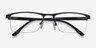 Singapore Matte Black MetalEyeglass Frames from EyeBuyDirect, Closed View