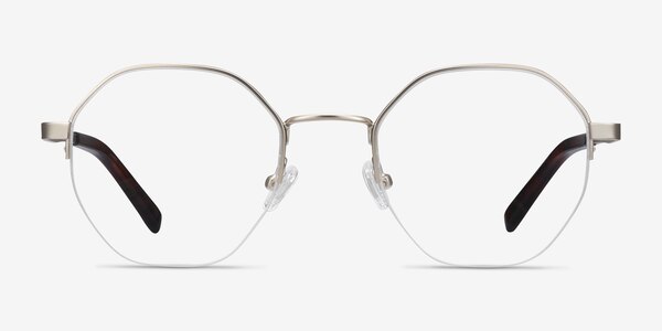 Cowen Silver Metal Eyeglass Frames