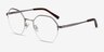 Cowen Silver MetalEyeglass Frames from EyeBuyDirect, Angle View