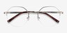 Cowen Silver MetalEyeglass Frames from EyeBuyDirect, Closed View