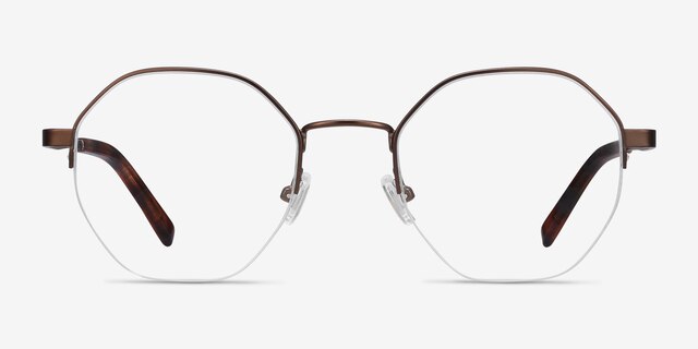 Cowen Bronze MetalEyeglass Frames from EyeBuyDirect, Front View