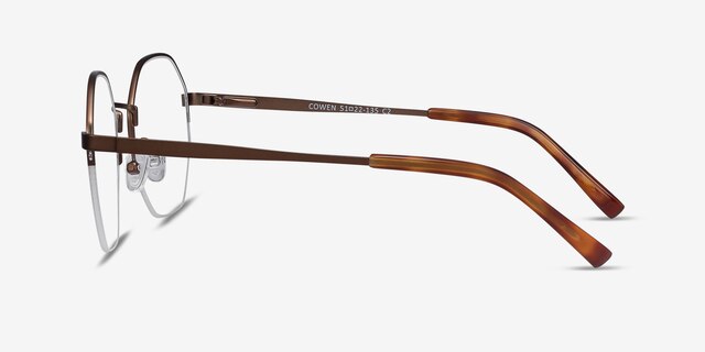 Cowen Bronze MetalEyeglass Frames from EyeBuyDirect, Side View