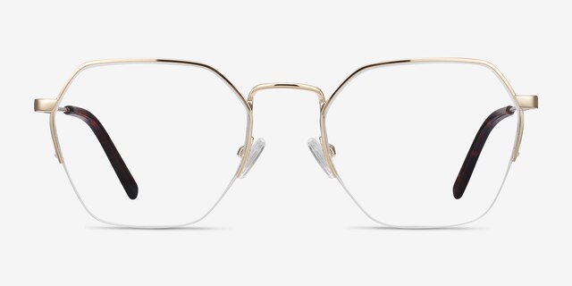 Cruz Gold MetalEyeglass Frames from EyeBuyDirect, Front View