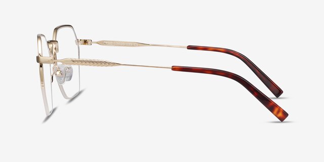 Cruz Gold MetalEyeglass Frames from EyeBuyDirect, Side View