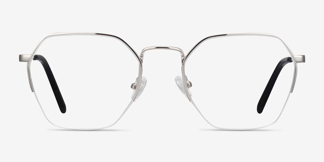 Cruz Silver MetalEyeglass Frames from EyeBuyDirect, Front View