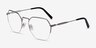 Cruz Silver MetalEyeglass Frames from EyeBuyDirect, Angle View