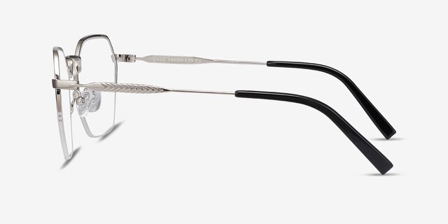 Cruz Silver MetalEyeglass Frames from EyeBuyDirect, Side View