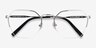 Cruz Silver MetalEyeglass Frames from EyeBuyDirect, Closed View
